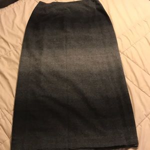 Liz Claiborne dark grey wrap around long skirt.